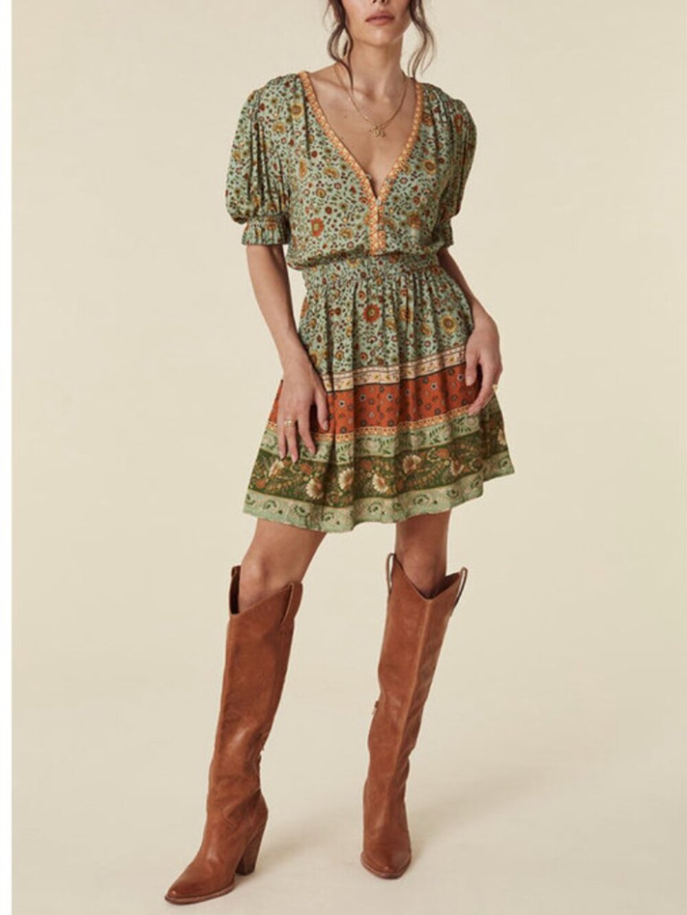 Spell Lady Untamed Playdress – Size XS – Boho Floral Mini Dress – EUC